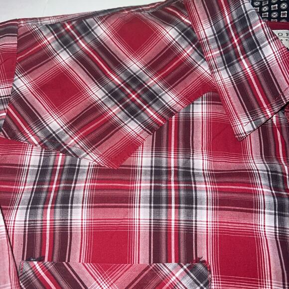 Roper Pearl Snap Women's Long Sleeve Rodeo Red Cowboy Shirt 3X - Picture 4 of 11